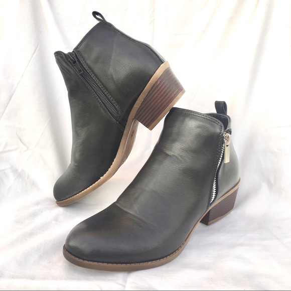 Black Booties Ankle Boots Womens 